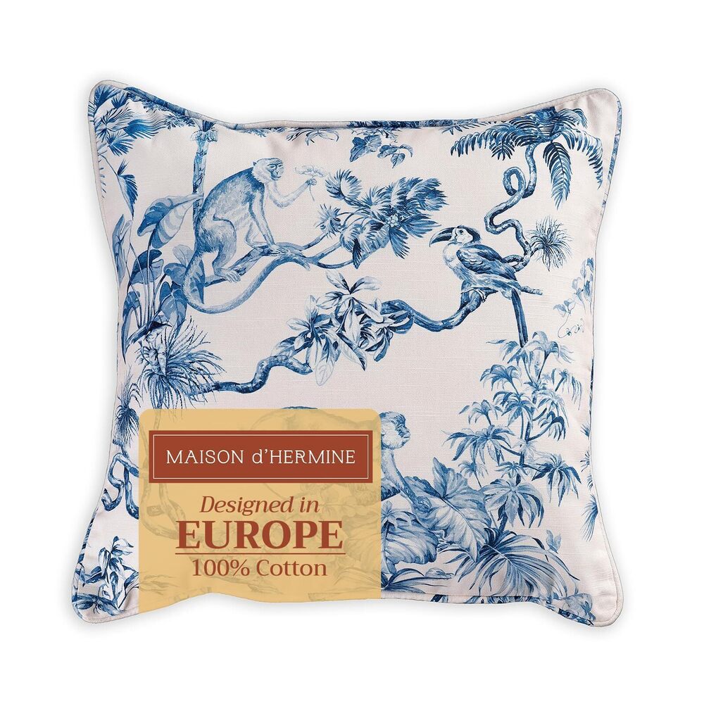 2358 Decorative Pillow Covers 20x20 Inch Square 100% Cotton Throw Pillow